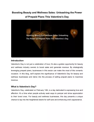 Boosting Beauty and Wellness Sales_ Unleashing the Power of Prepaid Plans This Valentine's Day