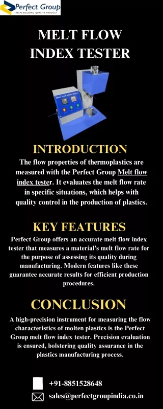 Melt Flow Index Tester