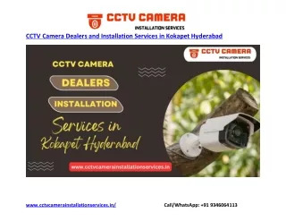 Top cctv Installation services in Kokapet Hyderabad