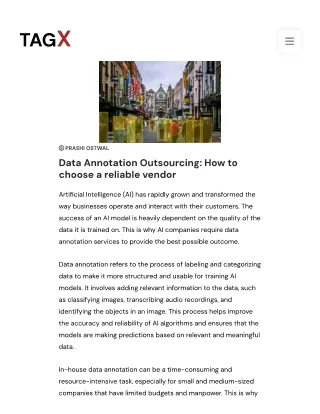 Data Annotation Outsourcing How to choose a reliable vendor