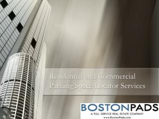 Residential and Commercial Parking Space Locator Services