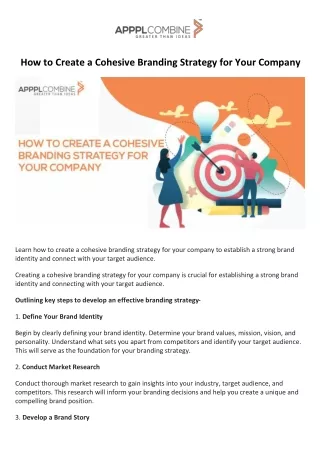 How to Create a Cohesive Branding Strategy for Your Company