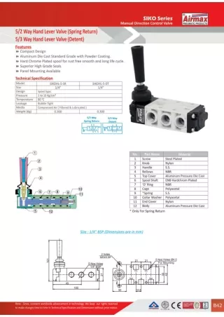 hand lever valve detent