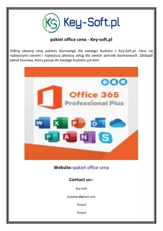 pakiet office cena - Key-soft.pl