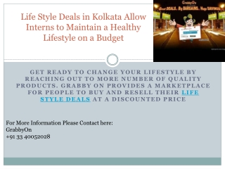 Life Style Deals in Kolkata Allow Interns to Maintain a Heal