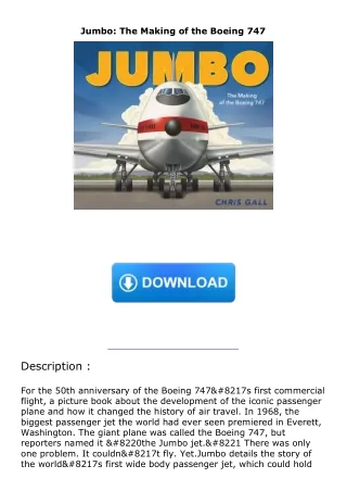 pdf✔download Jumbo: The Making of the Boeing 747