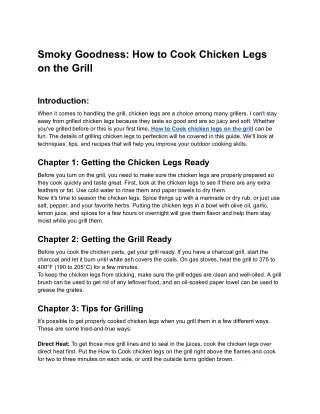 Smoky Goodness_ How to Cook Chicken Legs on the Grill - Google Docs