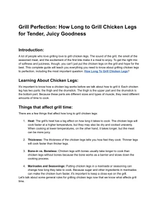 Grill Perfection_ How Long to Grill Chicken Legs for Tender, Juicy Goodness - Google Docs