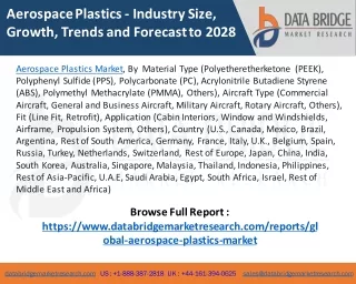 Aerospace Plastics Market – Industry Trends and Forecast to 2028