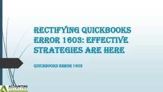 Deal with QuickBooks Error 1603 in no time