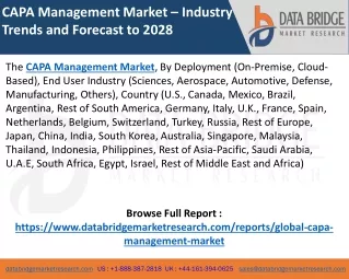 CAPA Management Market