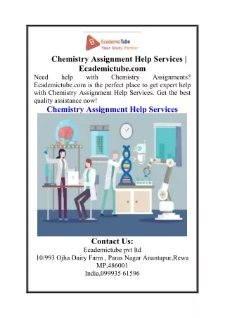 Chemistry Assignment Help Services  Ecademictube.com