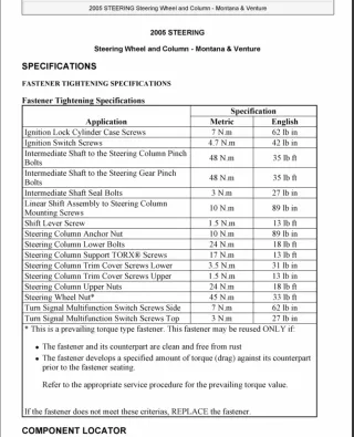 2004 Chevrolet Venture Service Repair Manual