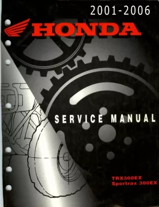 2004 Honda TRX300EX Sportrax Service Repair Manual