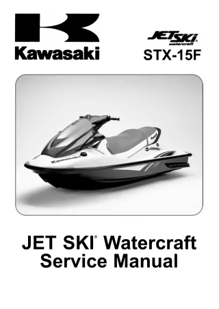 2004 Kawasaki JT1500A Jet Ski STX-15F Service Repair Manual