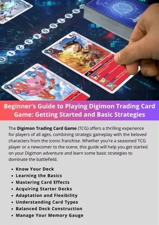 Beginner's Guide to Playing Digimon Trading Card Game Getting Started and Basic Strategies