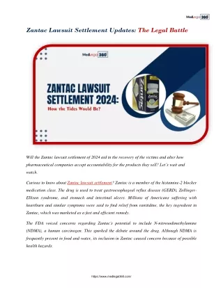 Zantac Lawsuit Settlement Updates: The Legal Battle