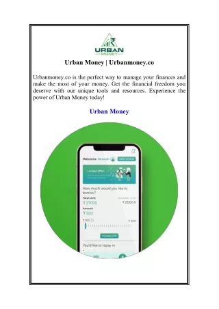 Urban Money  Urbanmoney.co