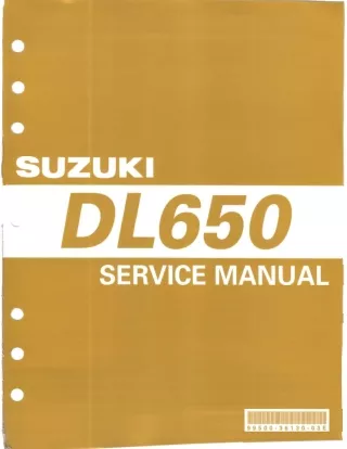 2004 Suzuki DL650 Service Repair Manual