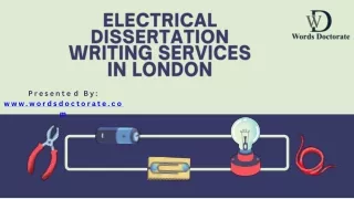 Electrical Dissertation Writing Services in London