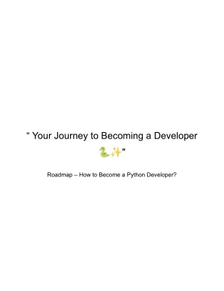 How to become a Python Developer