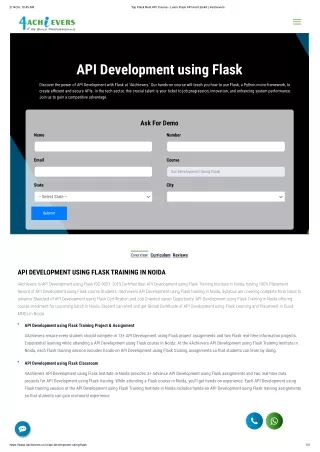 flask api development course - 4achievers