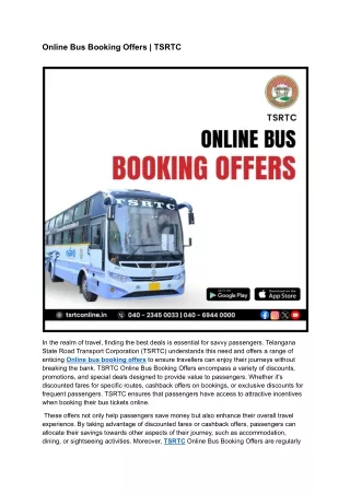 Online Bus Booking Offers _ TSRTC