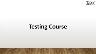 Testing Cources