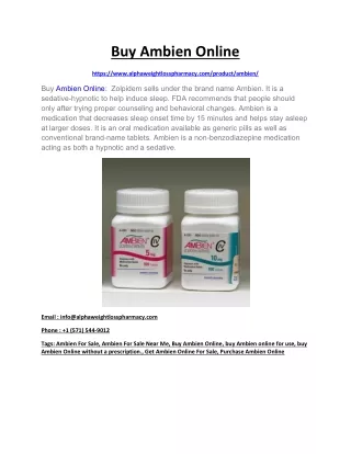 Buy Ambien Online