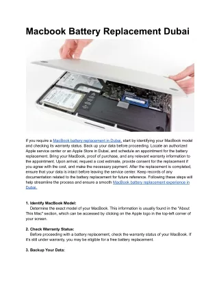 Macbook Battery Replacement Dubai