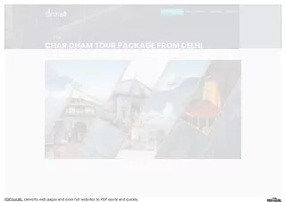 Char Dham Dham Tour Package From Delhi