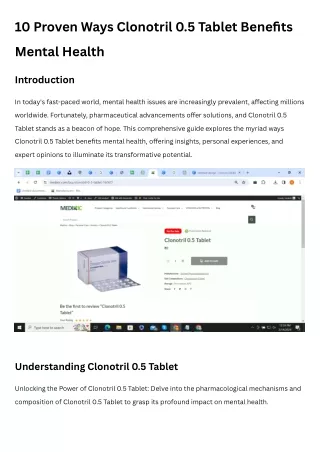 Clonotril 0.5 Tablet (5)