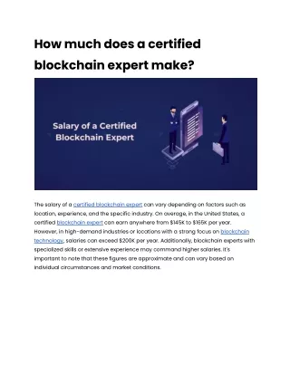 How much does a certified blockchain expert make_