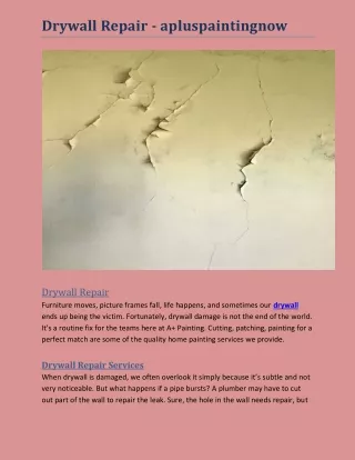 Drywall Repair