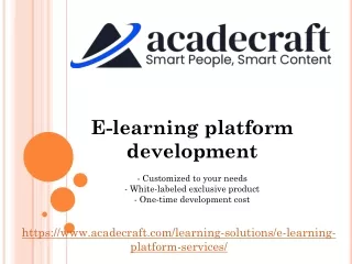 Revolutionize Learning with Custom E-Learning Platform Development