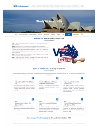 Australia Study Visa - Collegepond