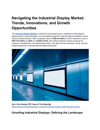 Industrial Display Market _ Insights_ Trends, Innovation Future Projections