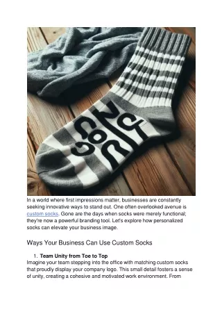 5 Ways Custom Socks Can Boost Your Business Branding