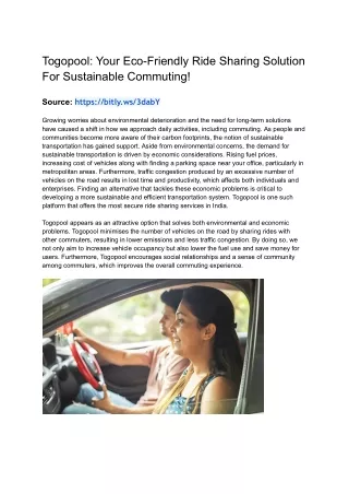 Togopool_ Your Eco-Friendly Ride Sharing Solution For Sustainable Commuting (1)