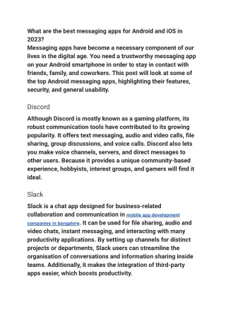 What are the best messaging apps for Android and iOS in 2023_