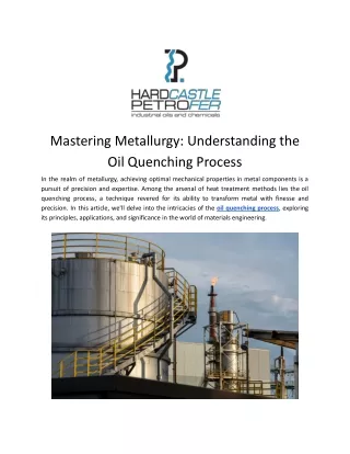 Oil Quenching Process