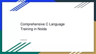 Comprehensive C Language Training in Noida