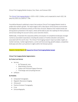 Clinical Trial Imaging Market