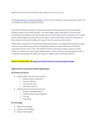 Medical Device Connectivity Market
