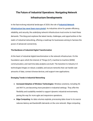 The Future of Industrial Operations_ Navigating Network Infrastructure Developments