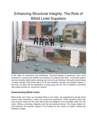 Enhancing Structural Integrity: The Role of Bifold Lintel Suppliers