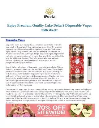 Unwrap Flavorful Bliss: Cake Delta-8 Disposable Vapes Collection