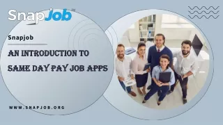 An Introduction to Same Day Pay Job Apps