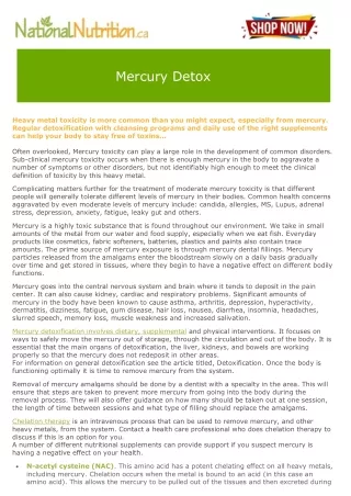 Mercury Detox