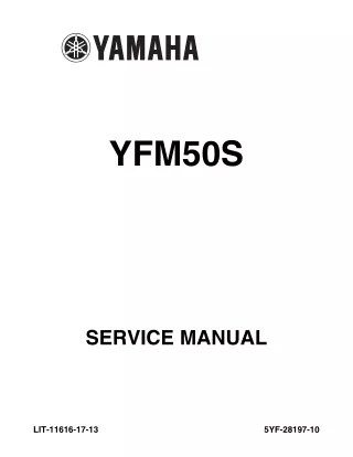 2005 Yamaha YFM50RT Raptor Service Repair Manual